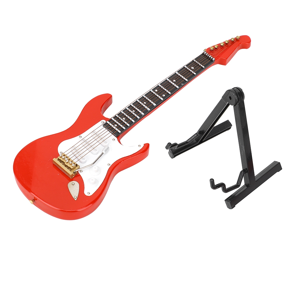Musical Instrument Music - Modèle de guitare électrique rouge miniature,