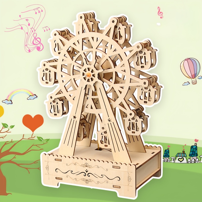 Musical Instrument Park - Puzzles 3D en bois, Grande Roue