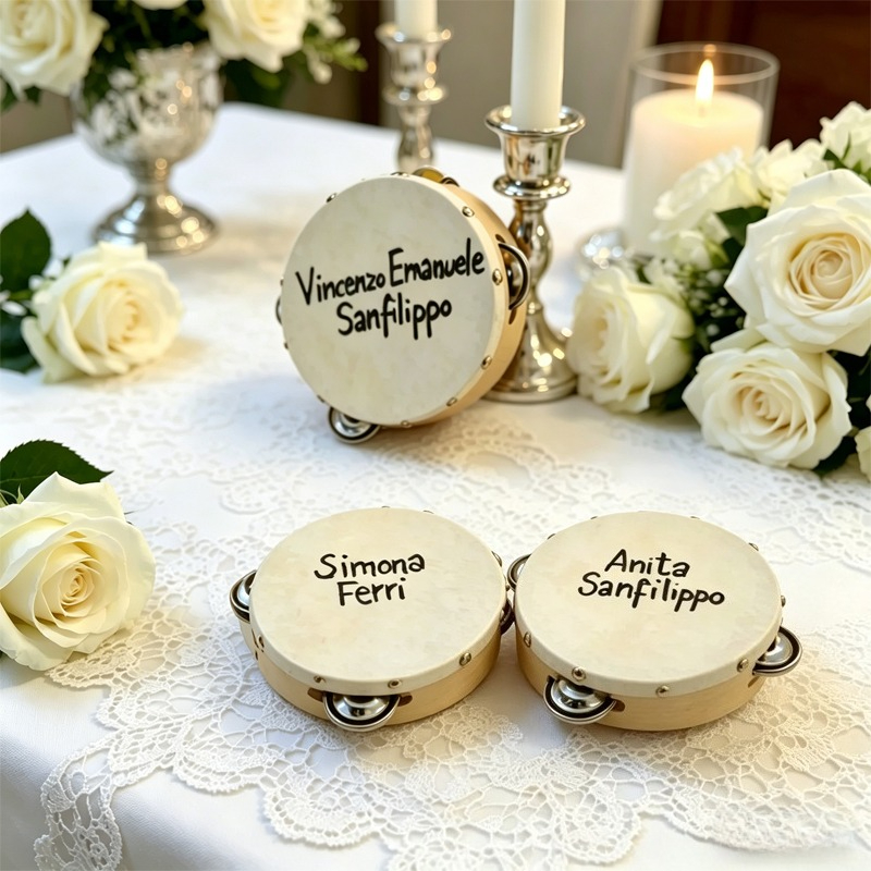 Musical Instrument With Names - 3/5 PIÈCES ﻿ Tambourins de mariage