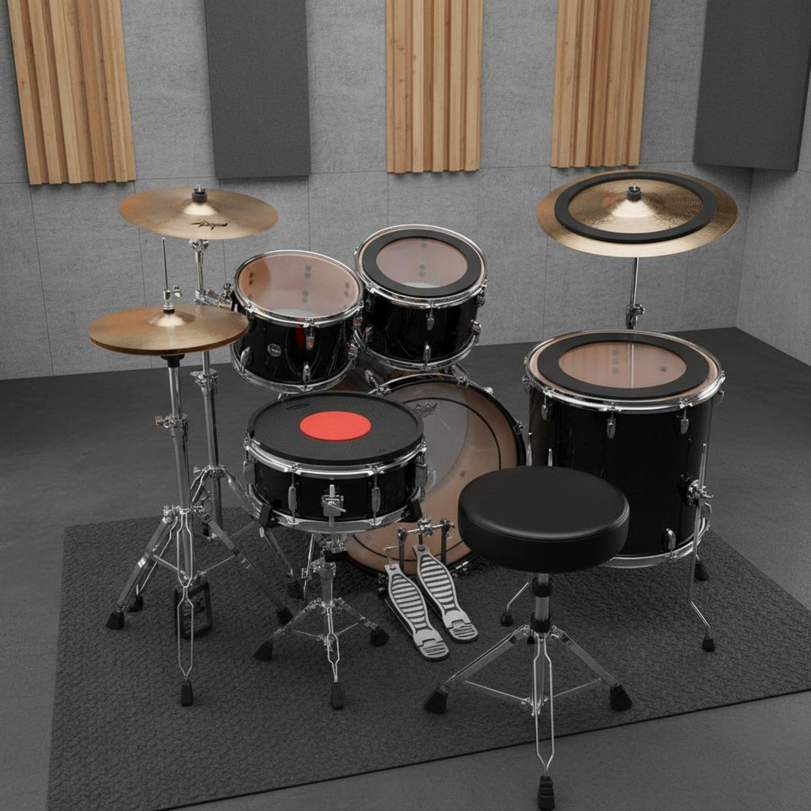 Musical Instrument Drum - Silencieux en caoutchouc pour tambours et