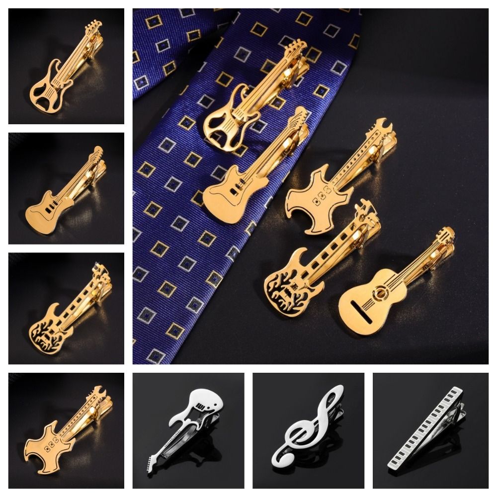Musical Instrument Symbols - Pince à cravate pour guitare, clé