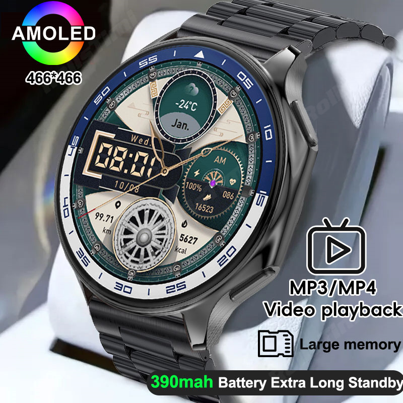Musical Instrument Japanese - Montre connectée AMOLED pour hommes, lecteur