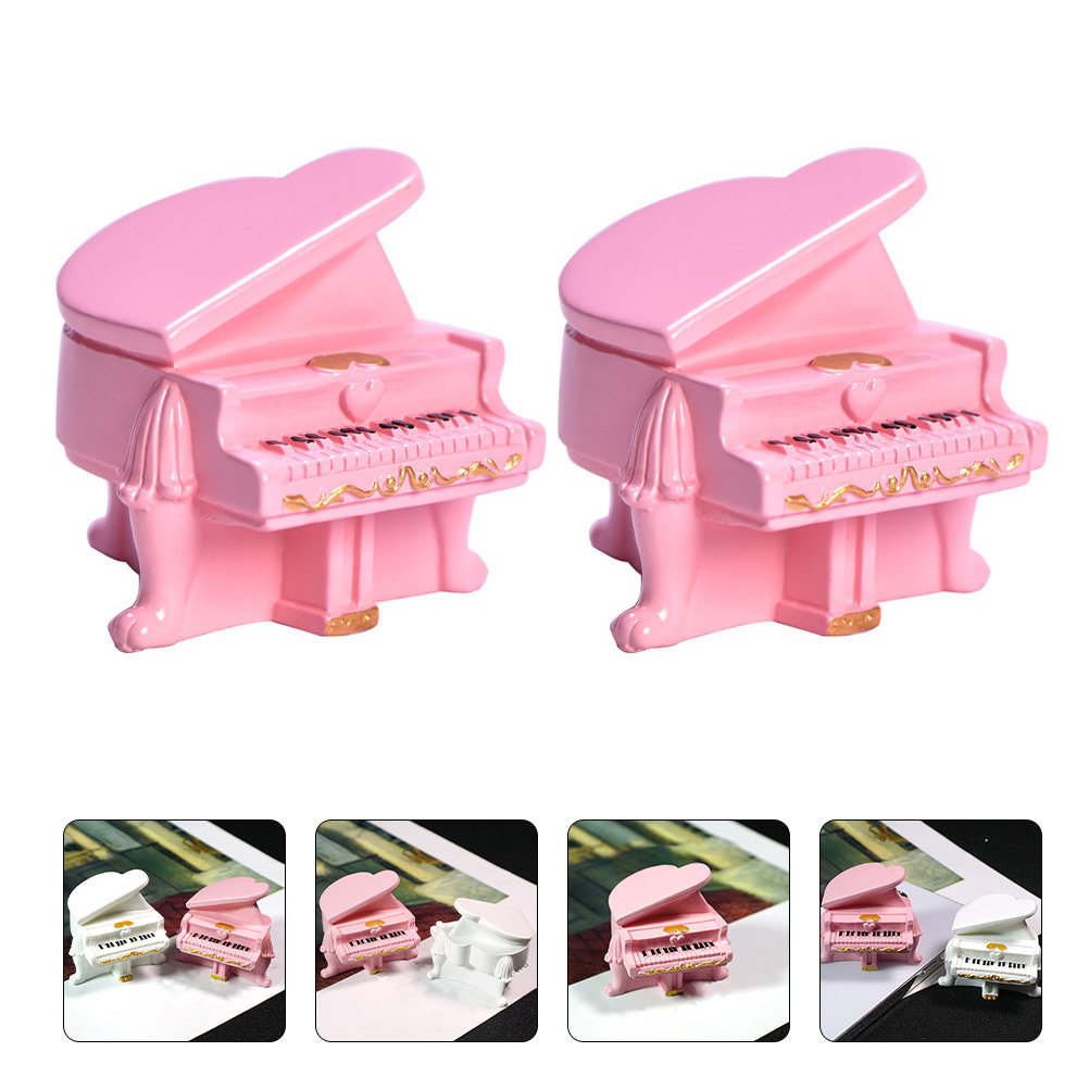 Musical Instrument Photo - 2 mini-pianos décoratifs en résine, instrument