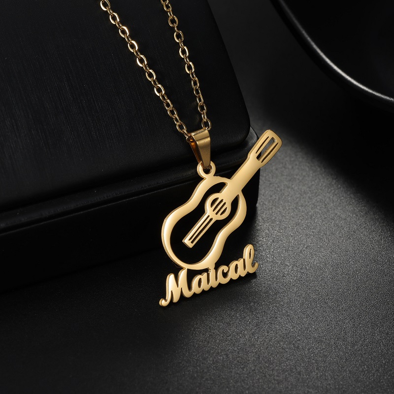Musical Instrument With Names - Collier avec pendentif instrument de musique