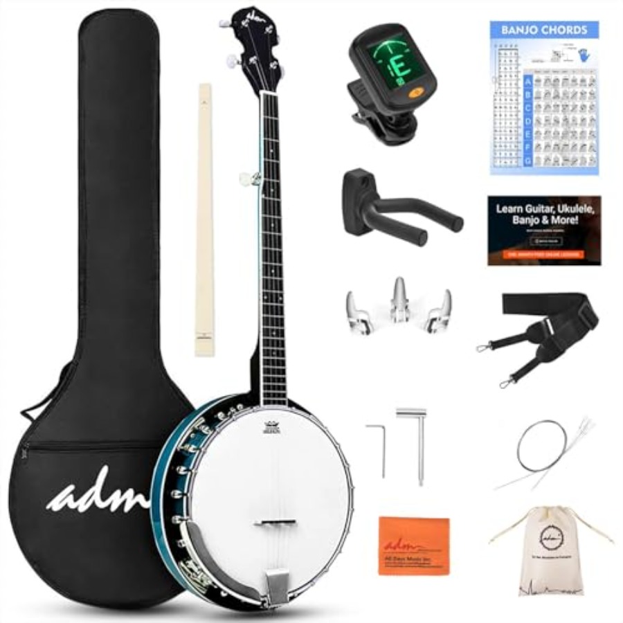 Banjo 5 String Open - Kit de banjo 5 cordes taille