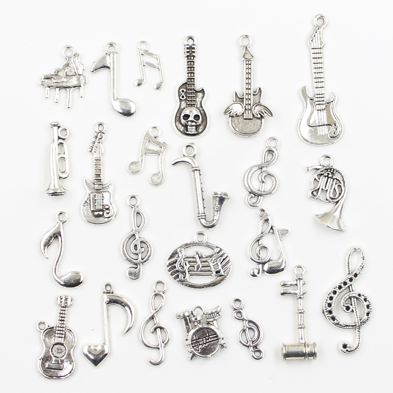 Musical Instrument Old - 30 pièces breloques musique guitare Note