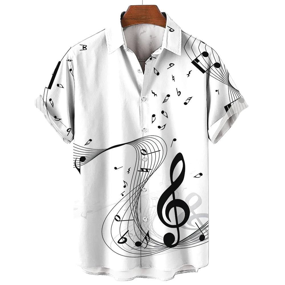 Nouvelle Chemise Hawaïenne Hom - Musical Instrument Symbols avis et prix