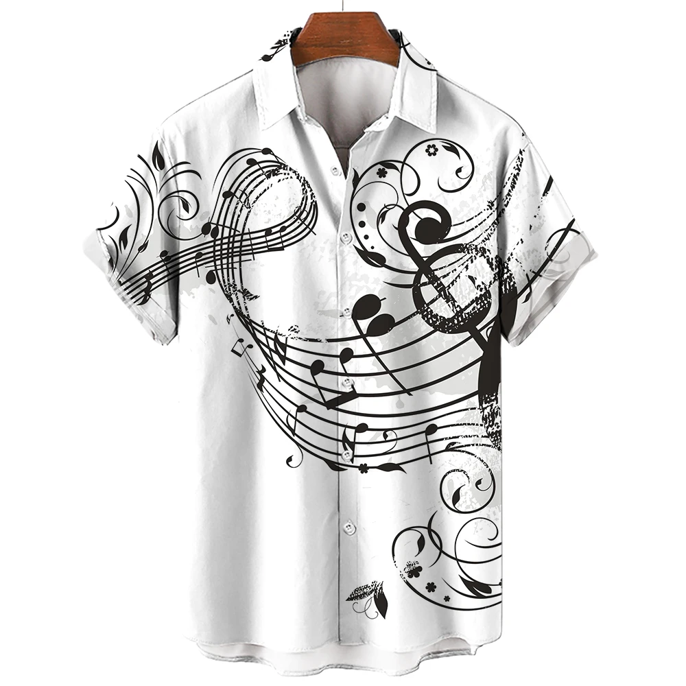 Nouvelle Chemise Hawaïenne Hom - Musical Instrument Symbols avis et prix