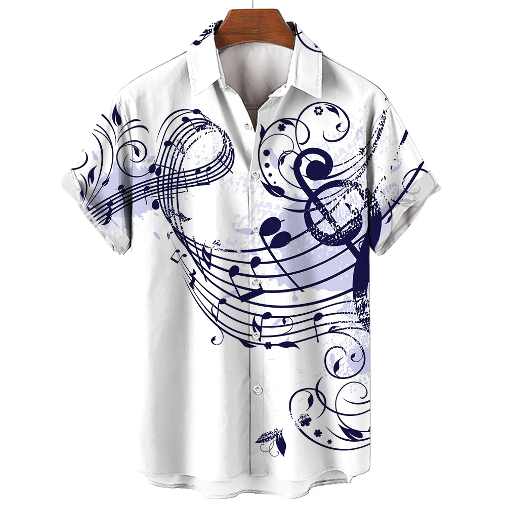 Nouvelle Chemise Hawaïenne Hom - Musical Instrument Symbols avis et prix