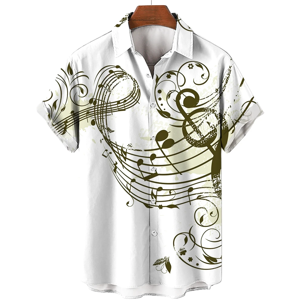 Nouvelle Chemise Hawaïenne Hom - Musical Instrument Symbols avis et prix