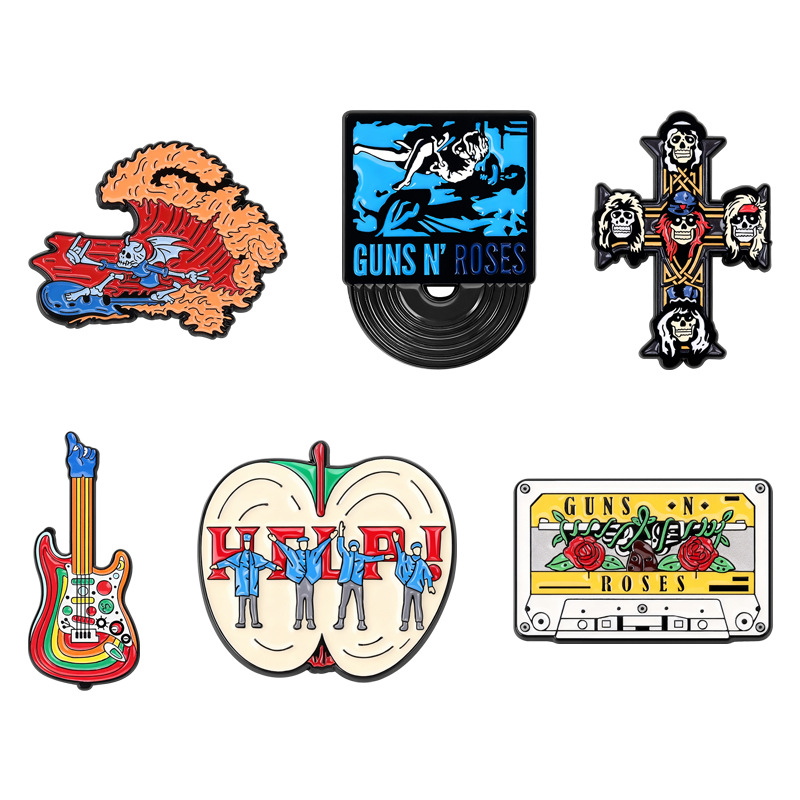 Broches en émail personnalisée - Musical Instrument Symbols avis et prix