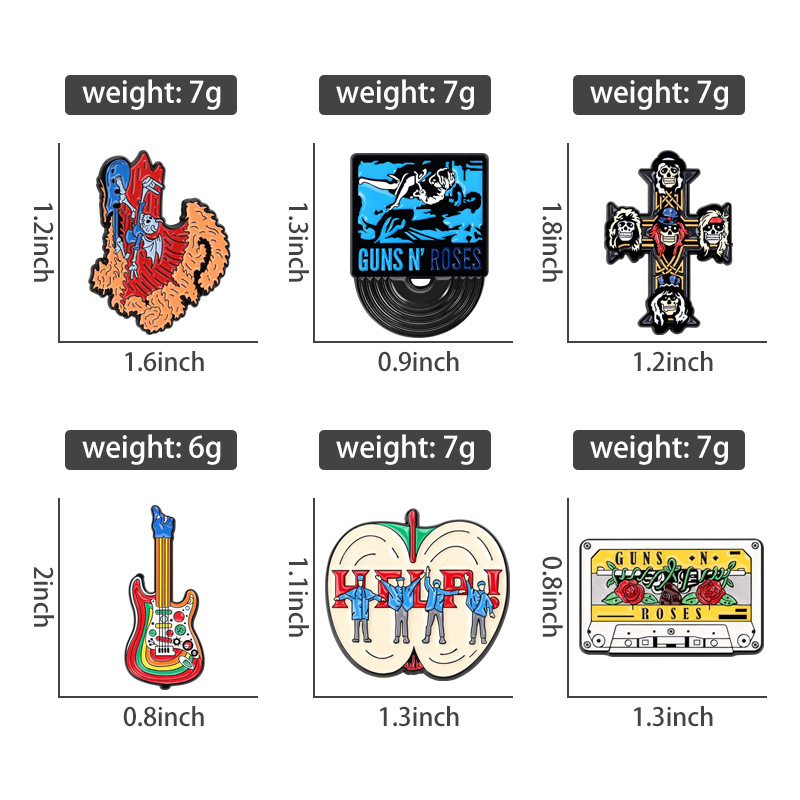 Broches en émail personnalisée - Musical Instrument Symbols avis et prix