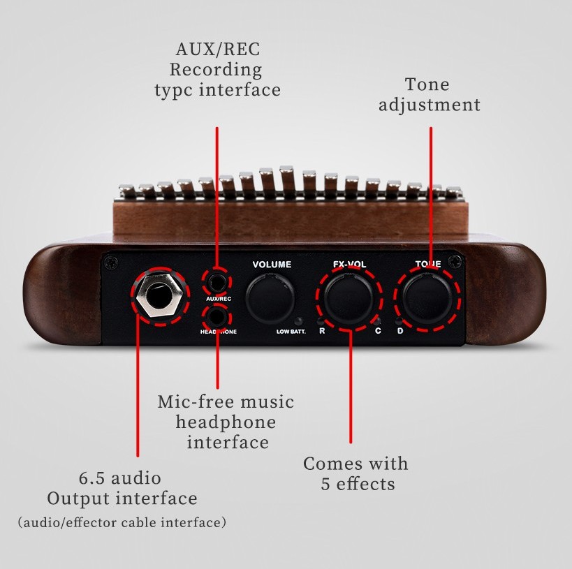 Kalimba électrique A-17 en noy - Musical Instrument Drum avis et prix