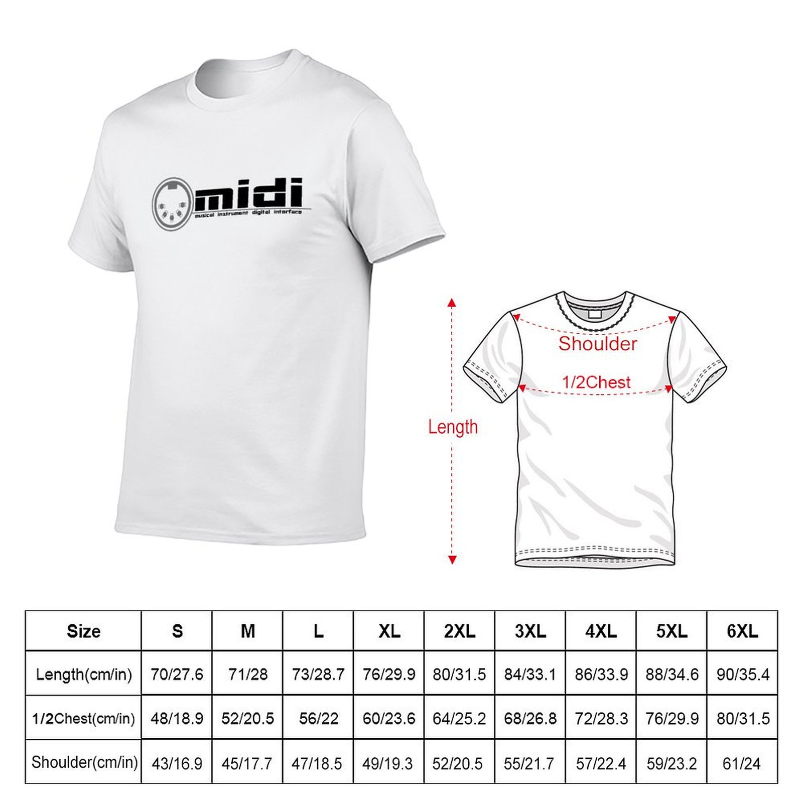 T-shirt MIDI - Musical Instrum - Musical Instrument Digital Interface avis et prix
