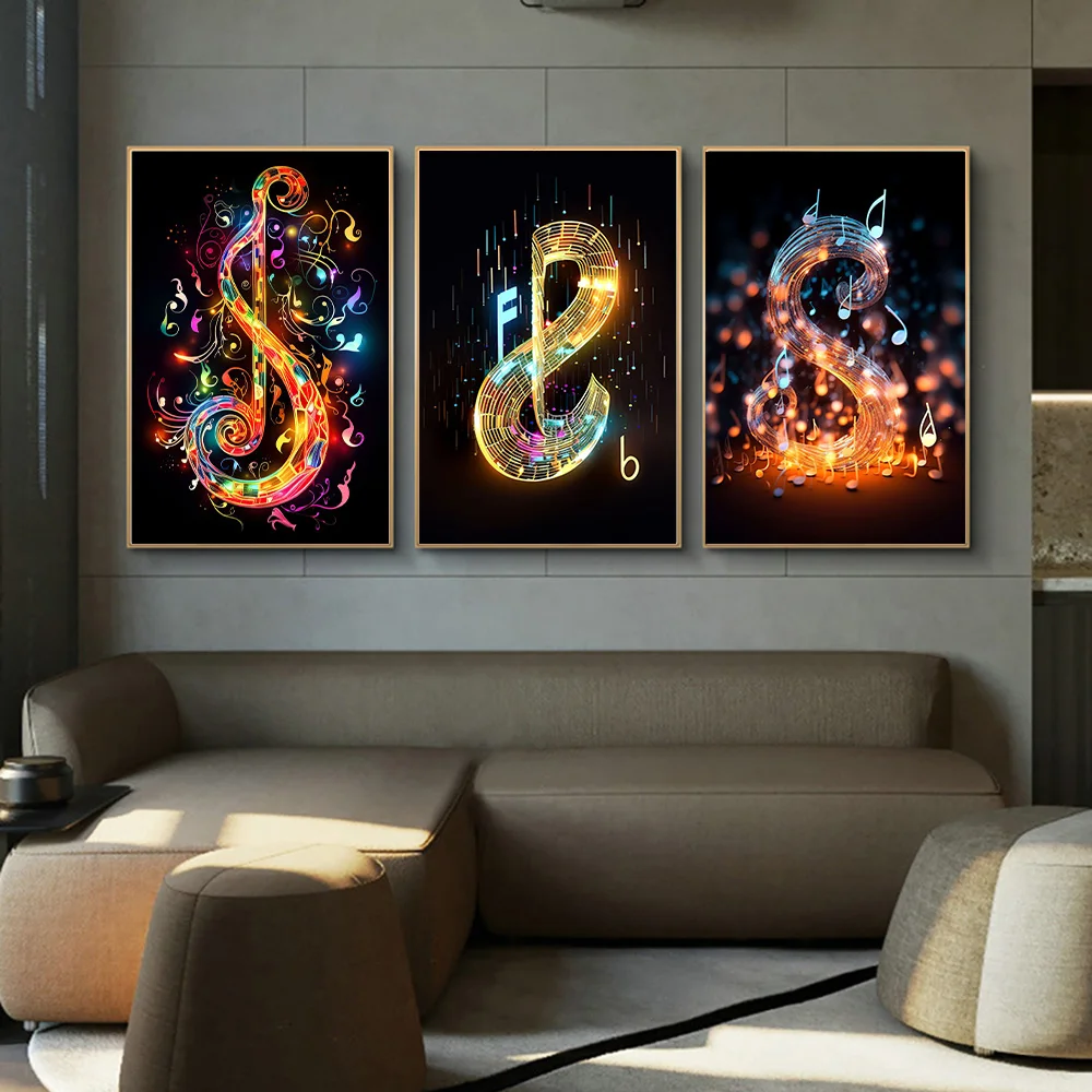 Affiche imprimée de notes musi - Musical Instrument Photo avis et prix