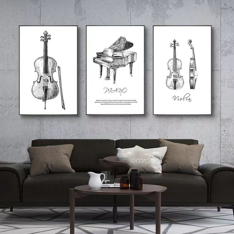 Peinture sur toile moderne min - Musical Instrument Photo avis et prix
