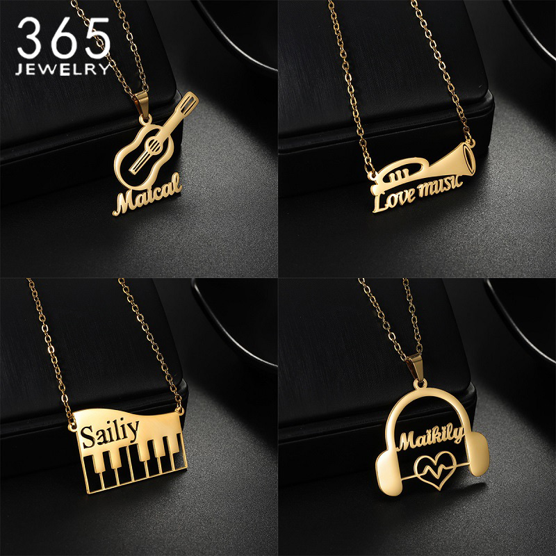 Collier avec pendentif instrum - Musical Instrument With Names avis et prix