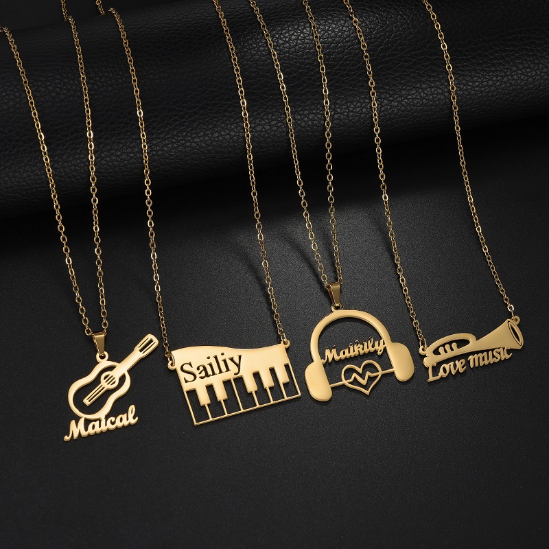 Collier avec pendentif instrum - Musical Instrument With Names avis et prix