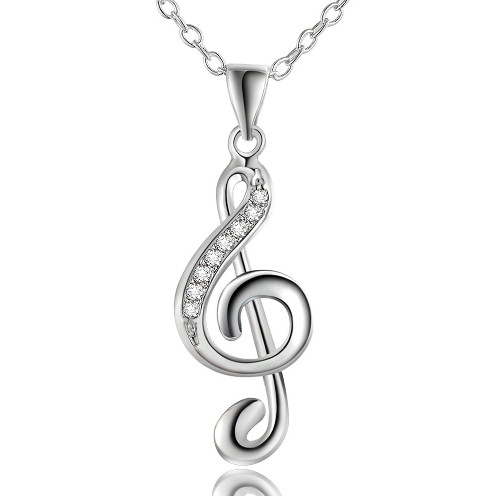 Collier en argent 925 pour fem - Musical Instrument Symbols avis et prix
