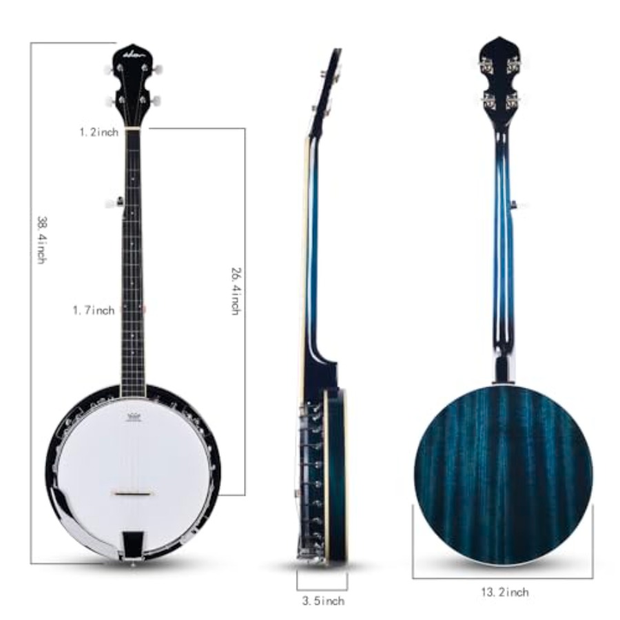 Kit de banjo 5 cordes taille s - Banjo 5 String Open avis et prix