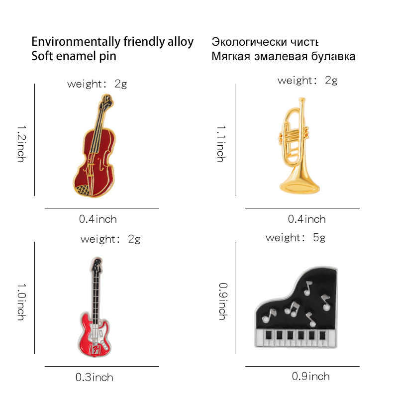 Broches de revers personnalisé - Musical Instrument Symbols avis et prix