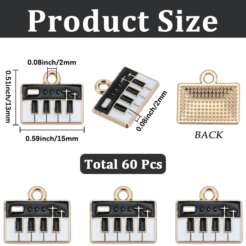 1 Boîte de 60 Breloques Piano  - Musical Instrument Box avis et prix
