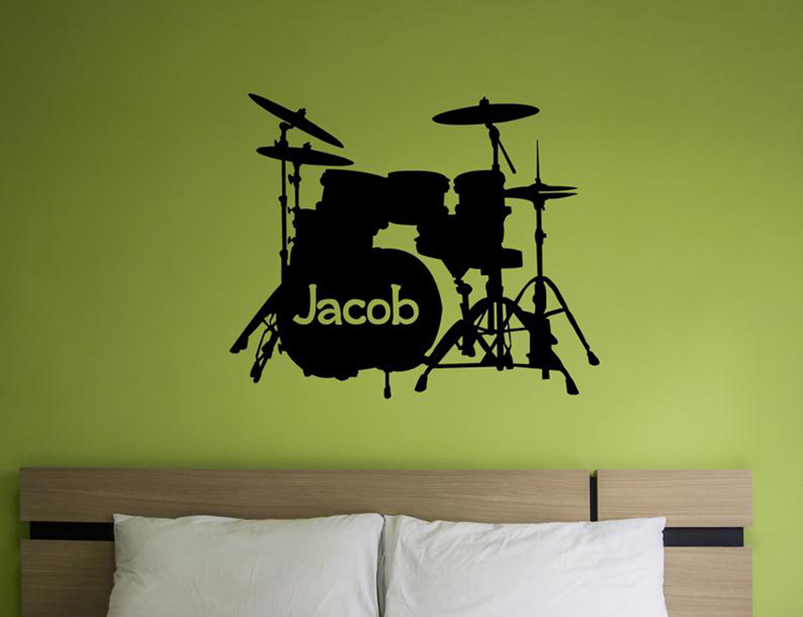 Autocollant Mural personnalisé - Musical Instrument With Names avis et prix